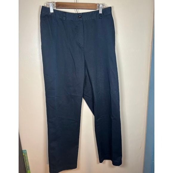 L.L. Bean Pants - LL Bean Classic Fit Curvy Chino Pants Navy Blue Cotton Size 14 Reg 257250